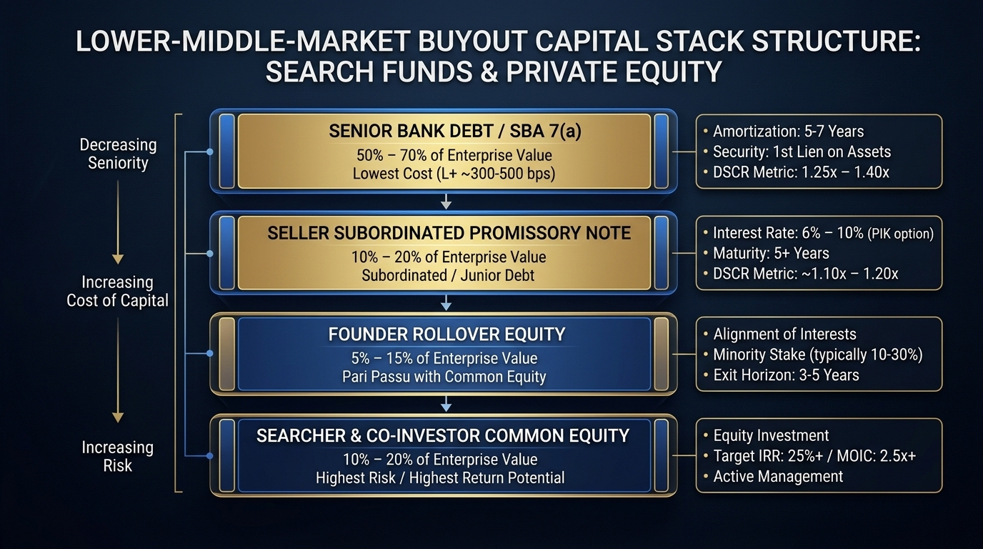 Search Fund Buyout Capital Stack Architecture